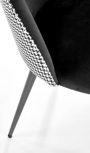Halmar K478 jedálenská stolička čierna - biela