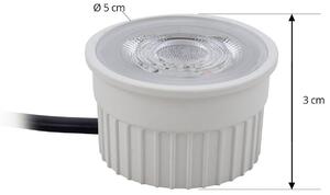 Prios stropný bodový svietidlo Fibur s LED modulom, béžové, sada 10 ks, Krémová / jantárovo žltá, Obývacia izba / jedáleň, kov, Moderný, Zapustené stropné svietidlo