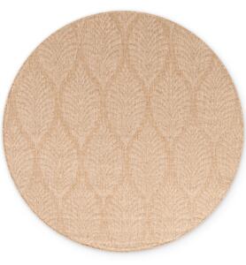 NORTHRUGS Kusový koberec Duet Liora Beige/White kruh - na von aj na doma - 160x160 cm