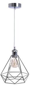 Luster na lanku 1xE27/60W/230V pr. 22 cm lesklý chróm