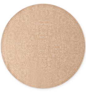 NORTHRUGS Kusový koberec Duet Kona Beige/White kruh - na von aj na doma - 160x160 cm
