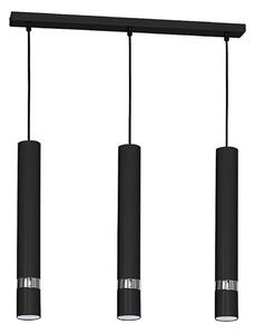 Závesný luster na lankách JOKER 3xGU10/25W/230V čierna/lesklý chróm