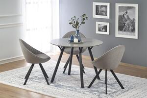 Halmar BALROG okrúhly stôl, konštrukcia - čierna, doska - svetlo šedá