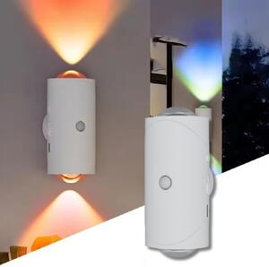Smart Night – nabíjateľná RGB LED nástenná lampa s atmosférickým osvetlením, snímačom pohybu a magnetickým držiakom na stenu