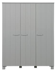 Dennis 3-dverová skriňa sivá