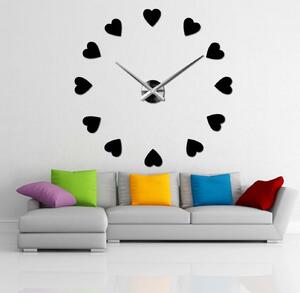Veľké nástenné hodiny s motívom srdca I SENTOP 12S051: Čierna Ral 9005 Farba čierna RAL 9005 3259-15915 12S051 Wall clock HEU-
