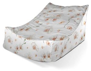Sablio Sedací vak Lounge Biela orchidea - 80 x 95 x 50 cm