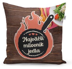 Sablio Vankúš Najväčší milovník jedla: 40x40 cm