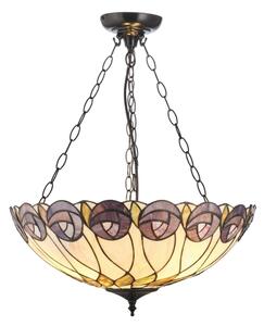 Endon 111872 - Závesný luster na reťazi Tiffany HUTCHINSON 3xE27/60W/230V priemer 50 cm
