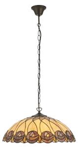 Endon 111985 - Luster na reťazi Tiffany HUTCHINSON 3x E27/10W/230V priemer 50 cm