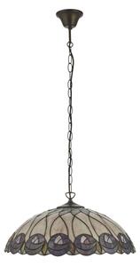 Endon 111985 - Luster na reťazi Tiffany HUTCHINSON 3x E27/10W/230V priemer 50 cm