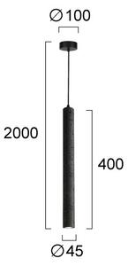 LED luster na lanku LEONARD LED/7W/230V čierny