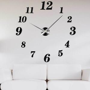 Trendy nástenné hodiny z plexiskla | CONNIE: Čierna Ral 9005 Farba čierna RAL 9005 80 cm 3287-102730 12S004 bez srdiecka