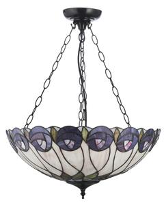 Endon 111872 - Závesný luster na reťazi Tiffany HUTCHINSON 3xE27/60W/230V priemer 50 cm