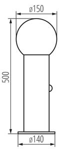 Kanlux 46084-Vonkajšie svietidlo s pohybovým senzorom STONO 1xE27/15W/230V 50 cm IP65 antracit