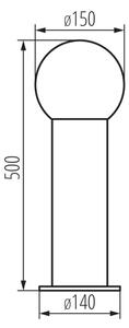 Kanlux 46083 - Vonkajšie svietidlo STONO 1xE27/15W/230V 50 cm IP65 antracit