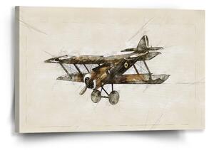 Sablio Obraz Historický dvojplošník Vintage - 60x40 cm