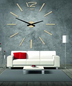 Drevené nástenné hodiny z preglejky - HONEYX: Čierne ručičky Prírodná preglejka - Topoľ natural 80 cm 3304-17751 12D003 PLYWOOD