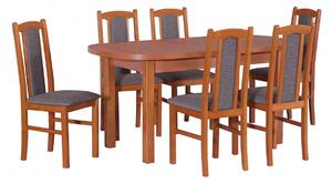 PROFI AKCIA jedálenský set stôl WENUS 1 jelša, stoličky BOS 7 jelša,6