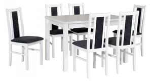 PROFI AKCIA jedálenský set MAX 5P biely, stoličky BOS 14 biele