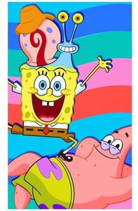 Detský uterák SpongeBob s Patrikom a Garym - 100% bavlna - 30 x 50 cm