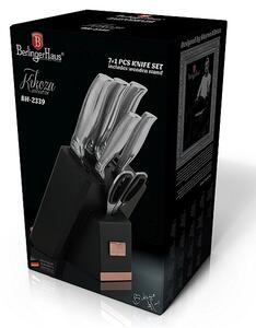 BERLINGERHAUS Sada nožov v stojane s držiakom na tabliet a brúskou 7 ks Black Rose Kikoza Collection BH-2339