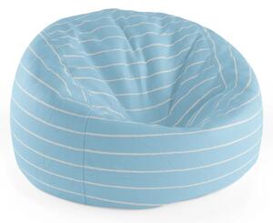 Sablio Sedací vak Cocoon Biele linky na modrej - 75 x 45 x 35 cm