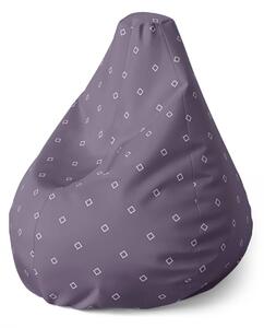 Sablio Sedací vak Pear Biele štvorce - 70 x 95 x 15 cm