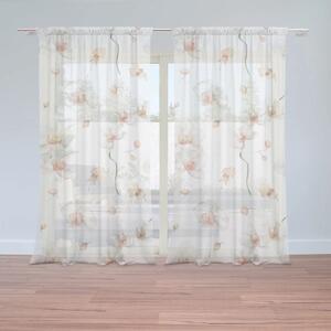 Sablio Záclony Biela orchidea: 2ks 150x250cm