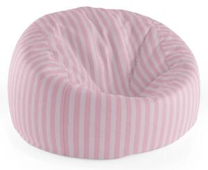 Sablio Sedací vak Cocoon Ružové pruhy - 75 x 45 x 35 cm