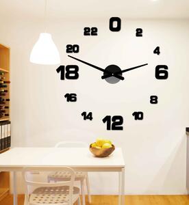 Hodiny na stenu nalepovacie - HOJFE: Čierna Ral 9005 Farba čierna RAL 9005 80 cm 3428-21504 12S022-Wall clock