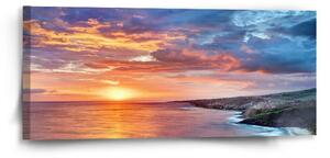Sablio Obraz Západ slnka nad morom - 110x50 cm