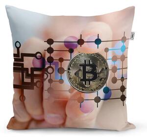Sablio Vankúš Bitcoin - 40x40 cm