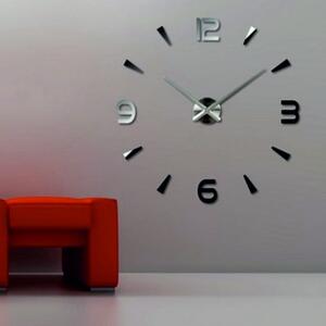 Nalepovacie hodiny na stenu - PINEA: Čierna Ral 9005 Farba čierna RAL 9005 80 cm 3496-23773 12S030-Wall clock HEU-