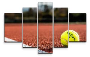 Sablio Obraz - 5-dílný Tenis - 125x90 cm