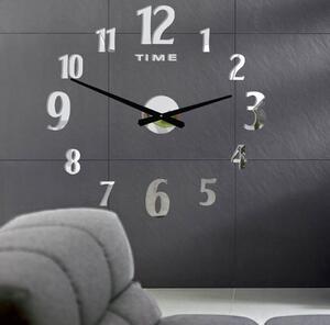 Nlepovacie hodiny na stenu - CARLOS 2D: Čierna Ral 9005 Čierne ručičky 80 cm 3556-25329 12P035-Wall clock