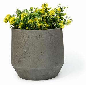 Dizajnový kvetináč NEXORA, sklolaminát, 31x28 cm, sivý