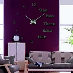 Stylesa Moderné hodiny na stenu DIY DRIWAL 3D S039 i modré: Čierna Ral 9005 80 cm 3640-29680 12S039 HEU-