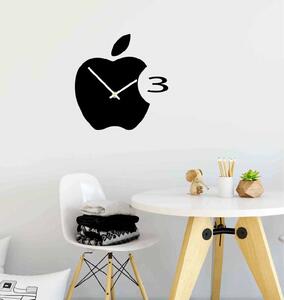 Stylesa - Nástenné hodiny plastové do kuchyne APPLE, 35x35 cm X0021: Čierna Ral 9005 Čierne ručičky 3630-29113 X0021-HEU-