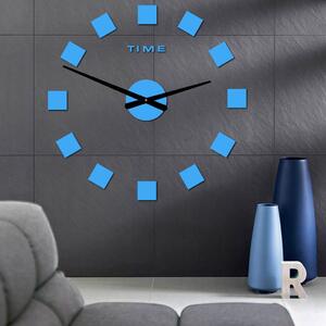 Veľké nástenné hodiny štvorec | KORFA: Čierna Ral 9005 Čierne ručičky 80 cm 3639-29476 12P036 HEU-