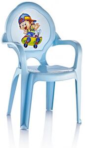 Detská stolička - modrá - plastová - 1ks Modrá