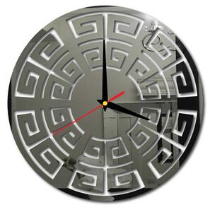 Štýlové akrylové hodiny na stenu – lesklý dekor pre váš domov: Zrkadlo SILVER Strieborné ručičky 20 cm 3703-111970 X0091