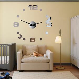 Nástenné hodiny nalepovacie - DIY Pohoda: Zrkadlo SILVER Farba čierna RAL 9005 80 cm 3720-111668 12P006