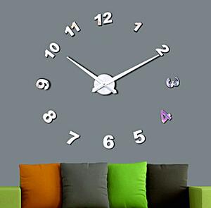 STYLESA Nástenné hodiny zrkadlo čísla SZ047 DIY NOSPEN silver: Čierna Ral 9005 Farba čierna RAL 9005 80 cm 3731-34575 12SZ047 HEU-