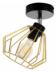 Závesná lampa Loft so zlatým drôteným tienidlom