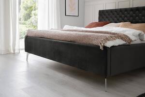 MUZZA Čalúnená posteľ oliver s úložným priestorom 160 x 200 cm antracitová