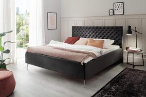 MUZZA Čalúnená posteľ oliver s úložným priestorom 180 x 200 cm antracitová