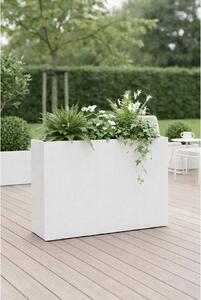 Kvetináč ELEMENTO, sklolaminát, šírka 59 cm, biela