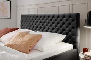 MUZZA Čalúnená posteľ oliver s úložným priestorom 180 x 200 cm antracitová