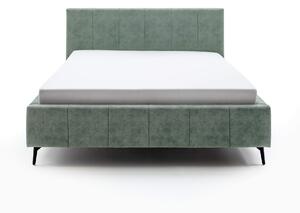 MUZZA Čalúnená posteľ zallino s úložným priestorom 180 x 200 zelená